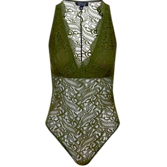 TopShop plunge lace bodysuit - Picture 1 of 2